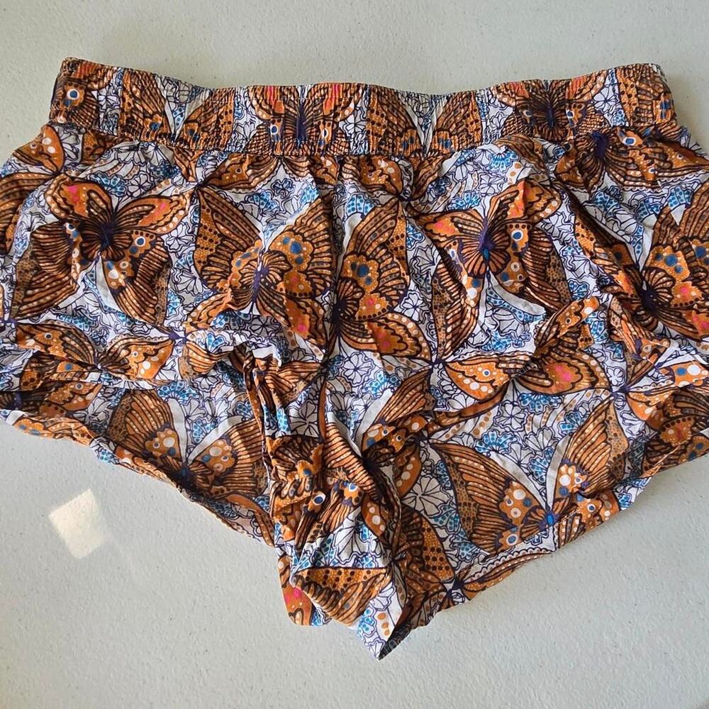 Victoria's Secret gold and blue butterfly print shorts in XS
